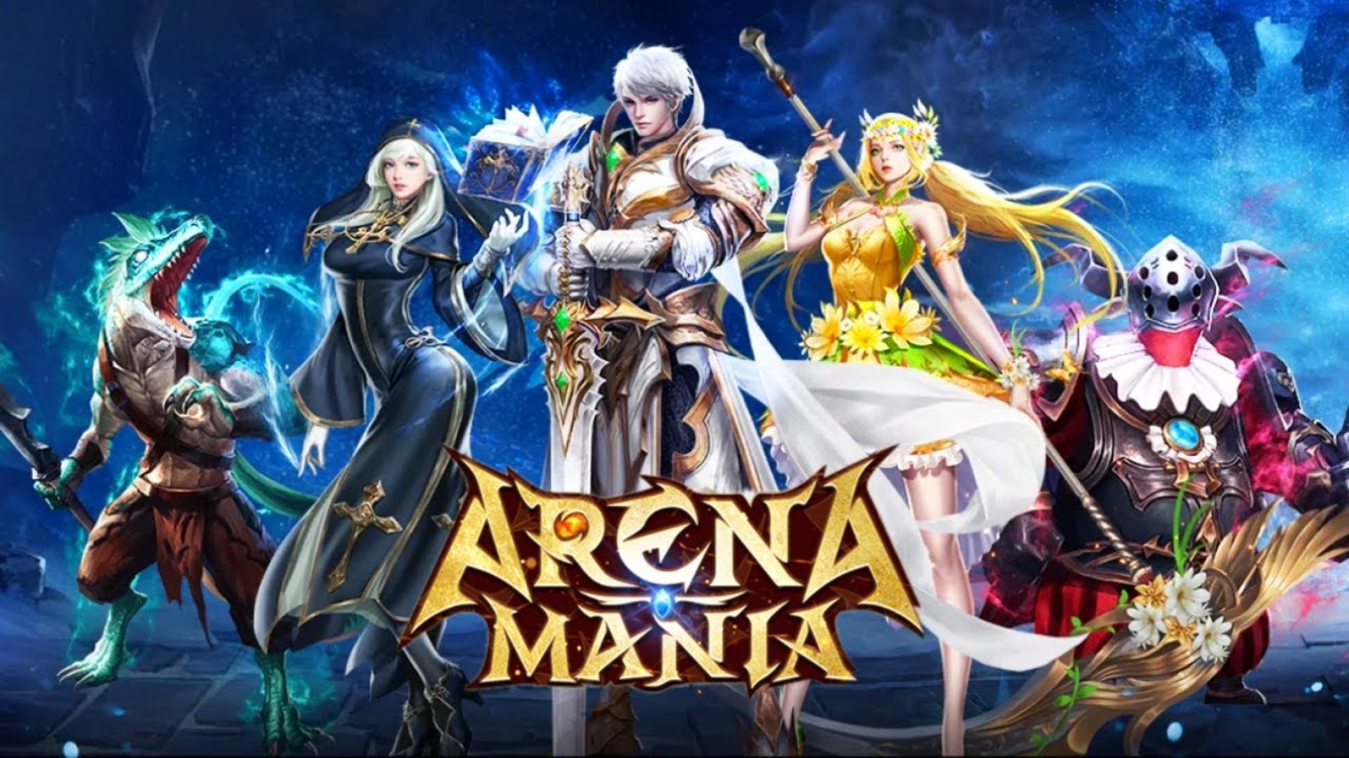 Arena Mania characters on poster